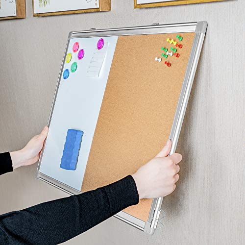 Combination Whiteboard Bulletin Cork Board 36x24 Combo White Board