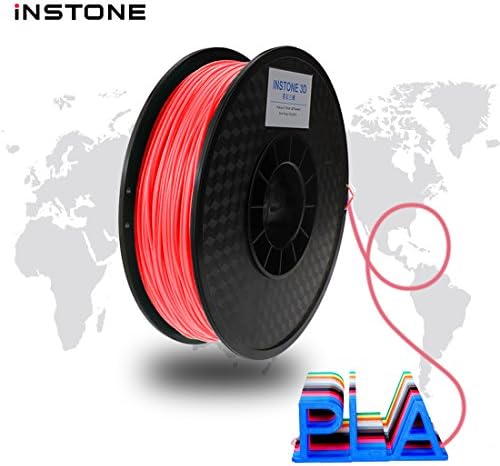 PLA Filament 1.75mm for 3D Printer - 1 kg spool, Various Colors (Red)