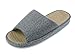 Bronze Times (TM Unisex Cozy Tatami Indoor Cotton Flax House Slippers (Grey)