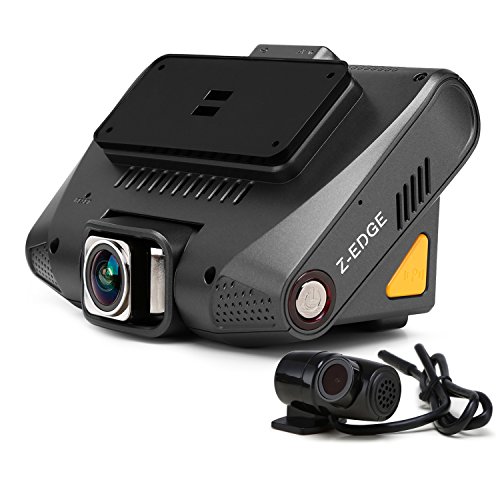 Z-EDGE Dual Lens Dash Cam, 4.0 Inch IPS Ultra HD 1440P Front & 1080P Rear 150° Wide Angle Lens Dashboard Camera Recorder, Car Recorder with Rear View Camera with Night Mode,WDR and 32GB Card Included