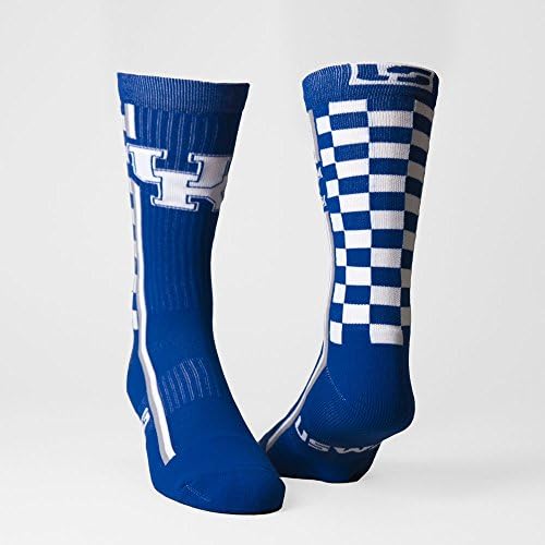 USWAG University of Kentucky Blue/White Checkerboard Performance Socks