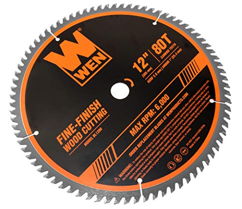 WEN BL1280 12-Inch 80-Tooth Fine-Finish Professional Woodworking Saw Blade for Miter Saws photo 7