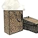 12PCS Cheetah Print Paper Bags with Tissue Paper(Medium)