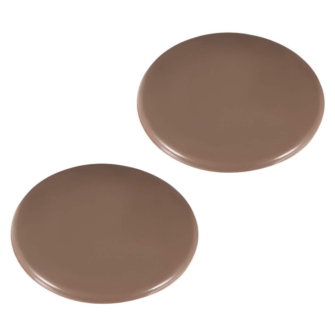 Photo 1 of uxcell 80mm Wall Protectors Self Adhesive Door Handle Bumper Guard Stopper Silicone Stop Brown 2pcs