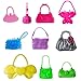 Total 120pcs -10 Pack Doll Clothes Party Gown Outfits +10pcs bags +100pcs Different Doll Accessories Shoes Glasses Necklace Tableware Mirror For Barbie Doll Girl Birthday Gift