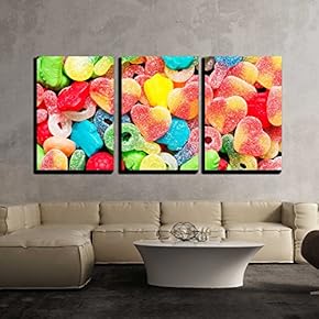 Border of Colorful Jelly Candies x3 Panels