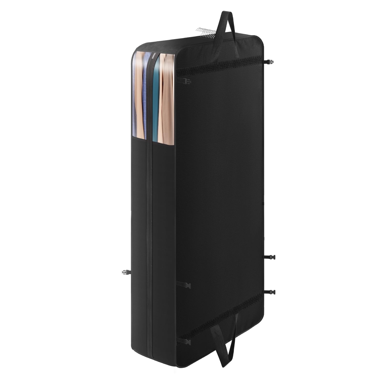 KEEGH Dress Bags Covers Long 60" Heavy Duty Suit Bag Carrier with Handles and Buckle Straps Clothes Covers Protector Bags for Moving Breathable Garment Bags for Dress, Coat, Jacket