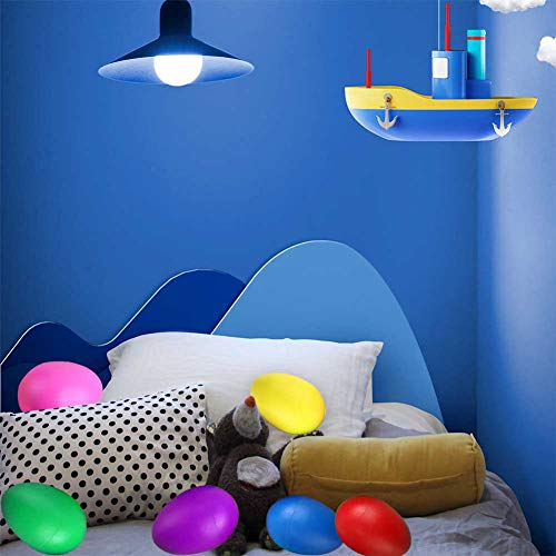 FFNIU 24Pcs Plastic Egg Shakers Maracas Toys Music Learning Eggs Percussion Musical Egg(6 Colors)