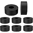 8Pcs Multi-Purpose Rubber Spacers, 1 Inch OD x 3/8 Inch ID x 3/8 Inch Thickness Anti Vibration Round Solid Rubber Bushing Washers Isolation Pads for Car Accessories, Motor, Home, Screws, Bolts
