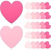 150 Pcs Heart Index Cards - Pink, 3x3 Colored Note Cards for School, Learning, Office, Games