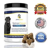 Salmon Chews, Wild Alaskan Salmon Oil for Dogs, Improves Skin & Coat, Omega 3 Fish Oil for Dogs, Reduces Shedding, Helps Dry Itchy Skin, Advanced Skin & Coat Supplement, Omega 3 6 9 Fish Oil for Dogs