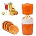 OKAYMART Citrus Juicer Orange Squeezer, Manual Juicer,Hand Juicer,Orange Juicer with Strainer and Container, for Lemon,Orange,Lime,Citrus (Orange)