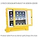 HDE Case for iPad 2 3 4 Kids Shockproof Bumper Hard Cover Handle Stand with Built in Screen Protector for Apple iPad 2nd 3rd 4th Generation (Yellow)