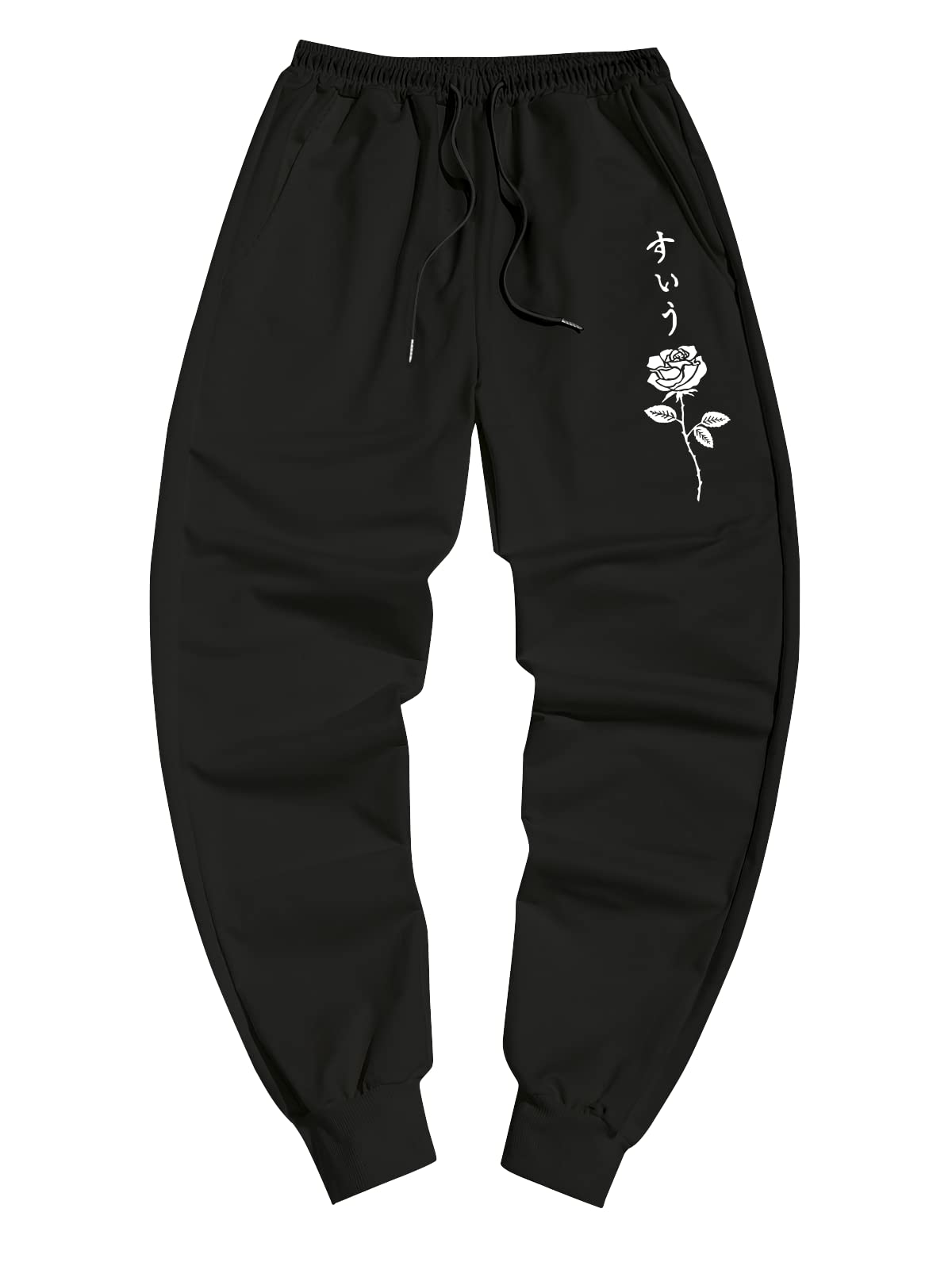 ZAFUL Printed Sweatpants for Men Casual Joggers Graphic Drawstring Sweat Pants Stretch Loose Solid Athletic Pants