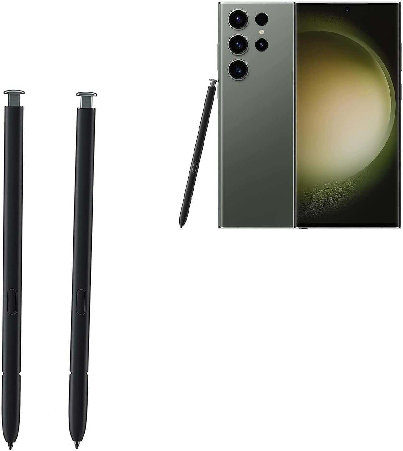 Photo 1 of 2 Pack for S23 Ultra Pen Replacement for Samsung Galaxy S23 Ultra 5G, S23 Ultra S Pen Galaxy S23 Ultra Stylus S Pen Replacement, withoutBluetooth (Green)