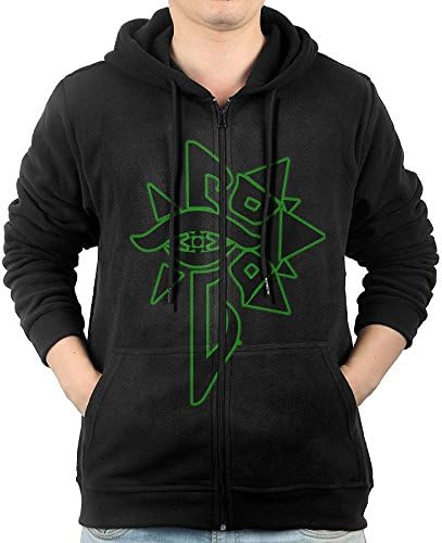 Enlightened Eyes Sweater Shirt Zipper Jacket Breathable Hooded Sweatshirt For Mens Fit Gym Black Large