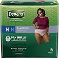 Depend FIT-FLEX Adult Underwear Pull On Medium Disposable Heavy Absorbency, 47932 - Pack of 18