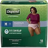 Depend FIT-FLEX Adult Underwear Pull On Medium Disposable Heavy Absorbency, 47932 - Pack of 18