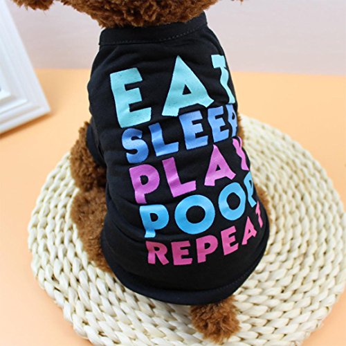 image for Howstar Pet Clothes Dogs Shirts Cute Printed Vest for Puppy Cat Soft S