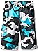 Kanu Surf Big Boys' Jetstream Quick Dry Beach Swim Trunk, Camo Black/Aqua, Small (8)