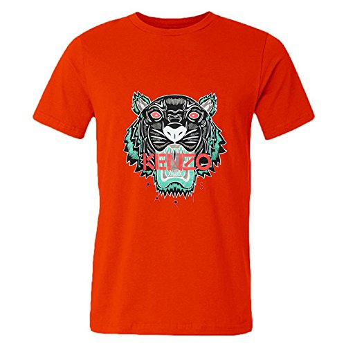 Qudgsfxv Mens T-shirts Kenzo Orange Size M