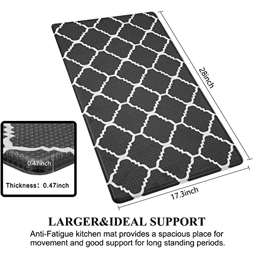 Kitchen Mat 0.47inch Cushioned AntiFatigue Kitchen Rug,Non Slip