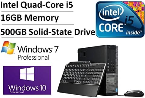 Premium Dell Optiplex 9020 Small Form Factor Business Desktop - Intel Quad-Core i5-4590 up to 3.7GHz, 16GB DDR3, 500GB SSD, DVD±RW, 802.11bgn, USB 3.0, Keyboard/Mouse Included，Windows 7/10 Pro