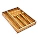 Seville Classics Bamboo Eco-Conscious Organizer Tray Kitchen Home Office Pantry Junk Drawer Utensils, Flatware, Silverware, Cutlery, Pens, (Large)