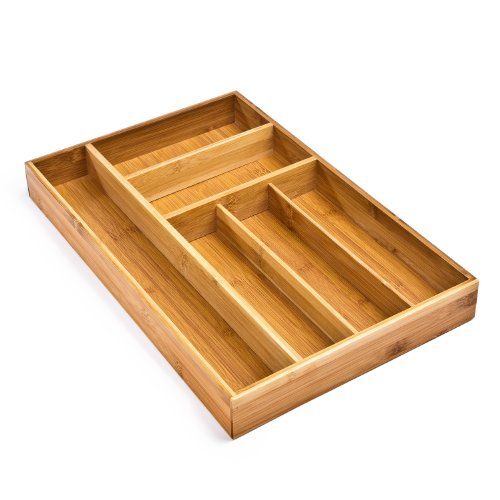 Seville classics bamboo utensil drawer organizer tray