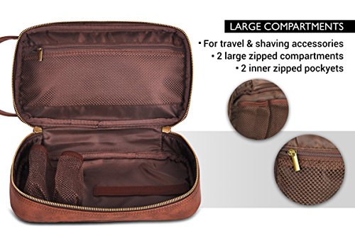 large leather dopp kit