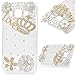 Core Prime Case,Galaxy G360 Case - Mavis's Diary 3D Handmade Bling Crystal Golden Crown Lovely Flowers with Shiny Sparkle Diamond Pearls Clear Slim Hard Cover for Samsung Galaxy Core Prime SM-G360