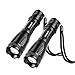 LED Flashlight, Hictech 1600 Lumens E6 Brightest Tactical Flashlight Outdoor Handheld Zoomable Flashlight with 5 Modes ,Adjustable Focus Torch , Water Resistant Lamp (2-Pack)