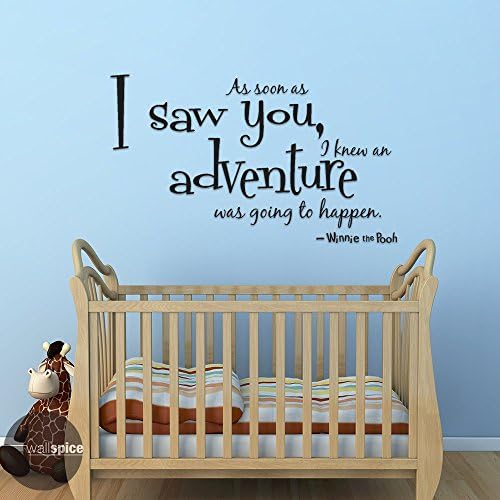 As Soon As I Saw You I Knew An Adventure Was Going To Happen Winnie The Pooh Quote Vinyl Wall Decal Sticker