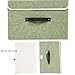 mee'life Foldable Storage Bins 2 Pack Fabric Storage Boxes with Lids and Handles Storage Cubes Organizers for Toys, Shelves, Clothes, Papers and Books - Large, Green
