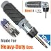 10 in 1 Impact Multibit ADJUSTABLE ANGLE RATCHETING SCREWDRIVER SET Power Torque Grade Reversible Ratchet NONSLIP Big Rubber Handle Grip for Oily Hand Work Compact Portable Multi Bit Phillips Hex Torx