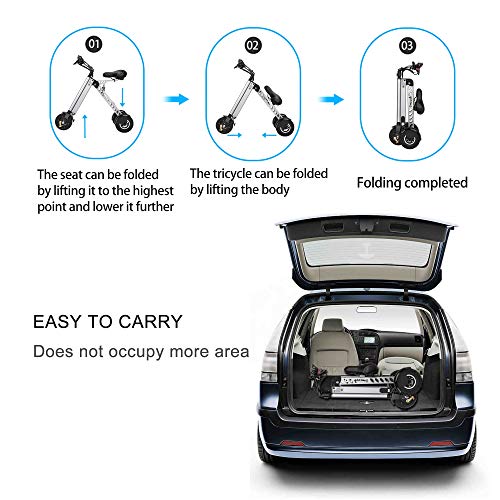 TopMate ES30 Electric Scooter Mini Foldable Tricycle Weight 14KG with 3 Gears Speed Limit 6-12-20KM/H | Full Charge 30KM Range | Especially Suitable for People Need Mobility Assistance and Travel
