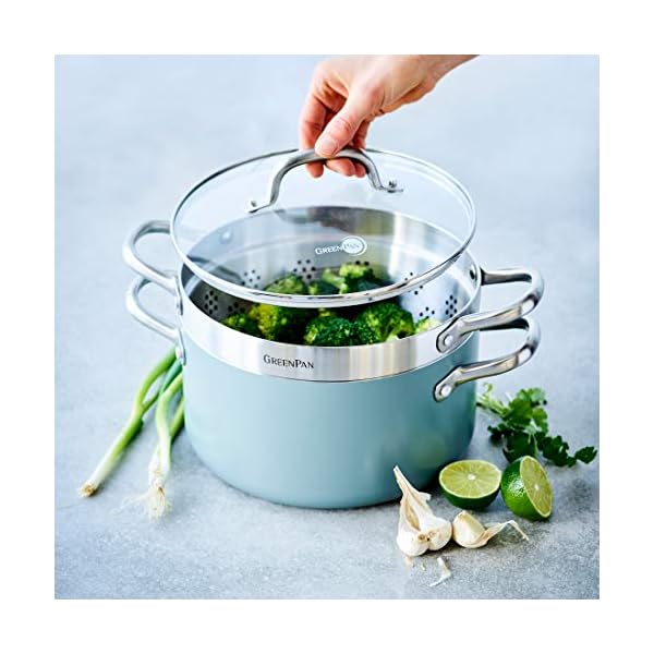 GreenPan-Mayflower-Ceramic-Non-Stick-Cookware-Set-13-Pieces-Sky-Blue GreenPan Mayflower Healthy Ceramic Non-Stick 13-Piece Cookware Pots and Pans Set, Vintage Wood Handle, PFAS-Free…