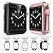 Simpeak Screen Protector Case Compatible with Apple Watch 38mm Series 2 Series 3, Pack of 2, All-Around, Clear+Rose Gold