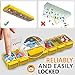 PILLSTEER Weekly Pill Organizer Vitamin Holder - Large Pill Container Box - Easy Open Medication Dispenser Case, Large Medicine 7 Day Box - Vitamin Organizer Large 7 Compartments (Yellow)