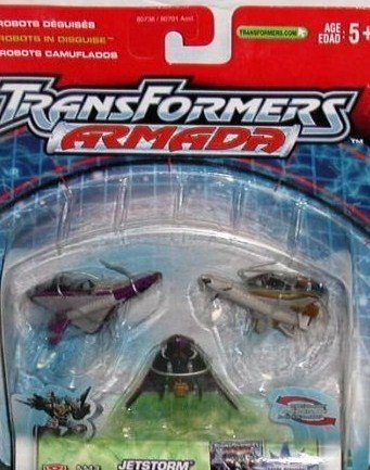 Transformers Armada AIR ASSAULT team (Dark Star saber) with jetstorm runway sonar