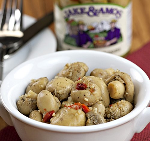 Jake & Amos Marinated Mushrooms, 16 Oz. Jar (Case of 12) - Thumbnail 2