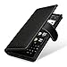 StilGut BlackBerry Key2 Case. Flip Leather Wallet Cover with Card Slots for Key2, Black