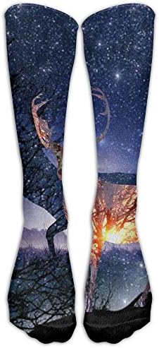 Deer In Space Compression Socks Tube Socks Athletic Socks Performance Socks Knee Socks Crew Socks Basketball Socks Volleyball Socks