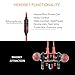 Parasom Headset, R2 Magnet Attraction Sport in-Ear Earbuds Heaphones Earphones with Mic Stereo Bass & Phone and Track Control (Black/Red)