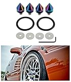Upstream New Spiked Aluminum Quick Release Fasteners for Car Bumpers Trunk Fender Hatch Lids Kit (Multicolor)