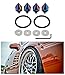 Upstream New Spiked Aluminum Quick Release Fasteners for Car Bumpers Trunk Fender Hatch Lids Kit (Multicolor)