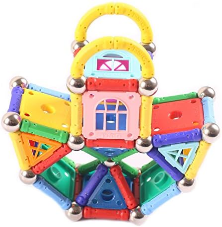 Magnetic Building Block Magnetic Toys Staff Gifts Kids Intelligence Educational Toy for 5+ years old children (108pcs)