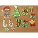 GEORLD 48 Pcs Wafer Edible Christmas Paper Party Cake & Cupcake Toppers Decoration