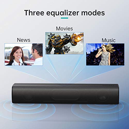 SAKOBS Sound Bars for TV, Soundbar for TV Builtin DSP PC Speaker with