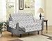 Dallas Reversible Solid/Print Microfiber Furniture Protector with Strap & Side Pockets (Loveseat, Grey)